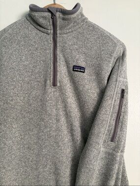 Patagonia Light Heather Gray Quarter-Zip Fleece Pullover
